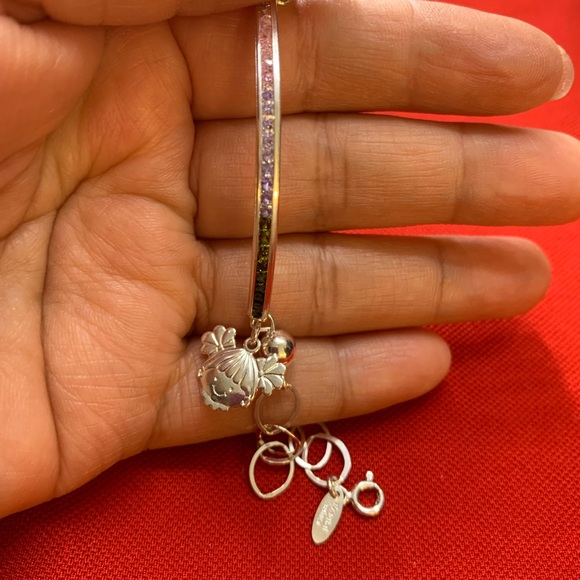 925 sterling silver bracelet with yellow, white and pink zircon and girl charm‎ - Picture 3 of 16